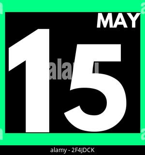 May 15 . Modern daily calendar icon .date ,day, month .calendar for the month of May Stock Photo