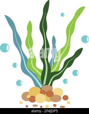 Seaweed logo template vector icon illustration design Stock Vector