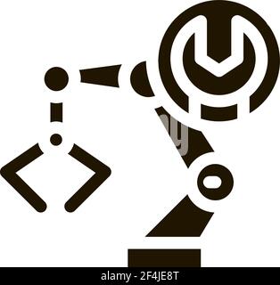 Robot Repair Icon Vector Glyph Illustration Stock Vector