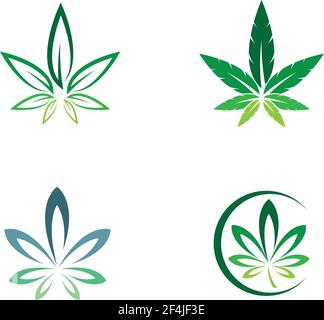 Cannabis logo creative vector icon illustration Stock Vector