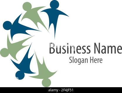 Teamwork logo creative vector icon illustration design Stock Vector