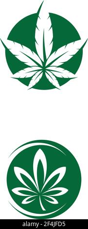 Cannabis logo creative vector icon illustration Stock Vector
