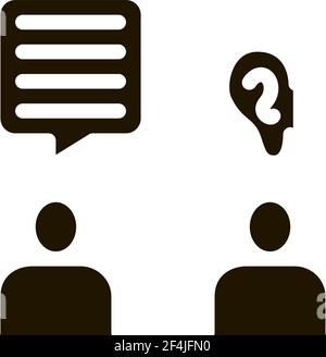 Speak And Listen Icon Vector Glyph Illustration Stock Vector
