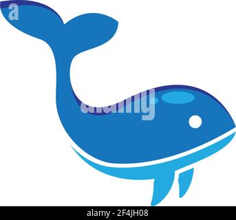 Baby whale icon logo creative vector illustration Stock Vector