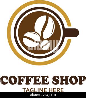 Coffee shop icon logo creative vector  illustration Stock Vector