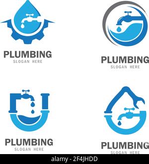 Plumbing icon logo creative vector illustration Stock Vector