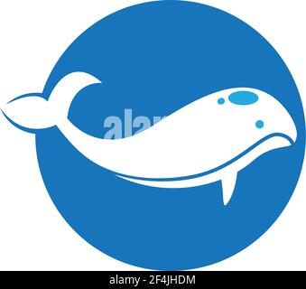 Baby whale icon logo creative vector illustration Stock Vector