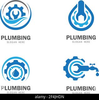 Plumbing icon logo creative vector illustration Stock Vector