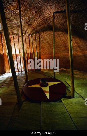 A traditional royal hut at the Ethnographic Museum of Rwanda. Stock Photo