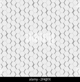 Gray seamless honeycomb hexagonal art wall texture Stock Vector