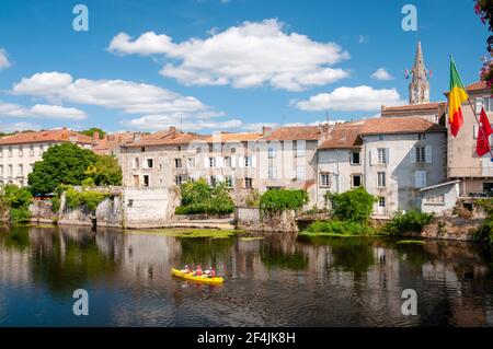 The Charente river, Confolens, Charente (16), Nouvelle-Aquitaine region, France Stock Photo