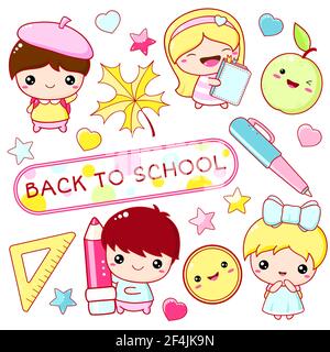 Kawaii School Supplies Stickers