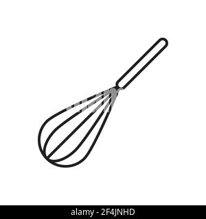 Balloon whisk for mixing and whisking outline icon vector  for graphic design, logo, web site, social media, mobile app, ui illustration Stock Vector