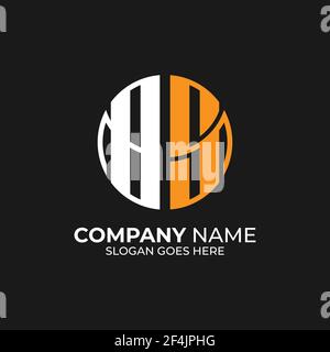 Initial letter BS logo design vector,brand name B and S with monogram circle template Stock Vector