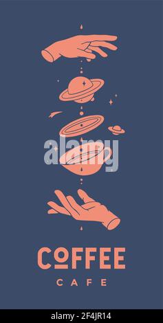 Coffee. Template Label, Logo, Tag. Vintage logo Stock Vector