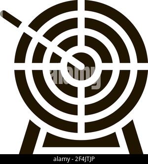 Arrow In Center Of Target Icon Vector Stock Vector
