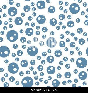 Round shapes drops of water. Abstract geometrical circle wallpaper. Modern water bubbles seamless pattern. Underwater backdrop. Vector illustration Stock Vector