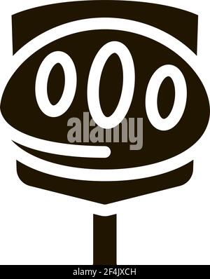 Pie On Spatula Tasty Food Icon Vector Stock Vector