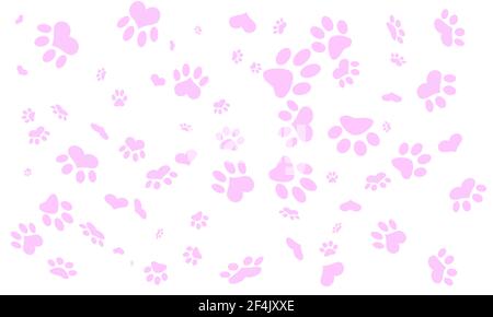 pink dog paws background