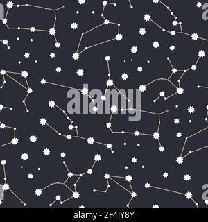 Star dark background. Astronomy graphic abstract seamless pattern. Sky starry illustration galaxy texture art . Sparkle universe cosmic night space. Stock Vector