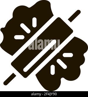 Dough And Wooden Rolling Pin Icon Vector Stock Vector