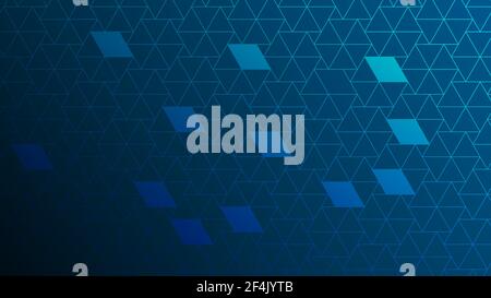 Digital blue geometric abstract background with hexagons vector illustration. Stock Vector