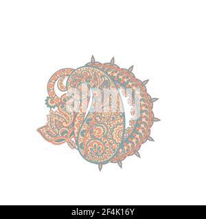 Paisley Floral oriental ethnic Pattern. Vector Damask Ornament Stock Vector