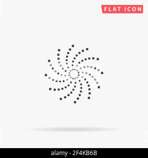 Phyllotaxis flat vector icon. Hand drawn style design illustrations. Stock Vector
