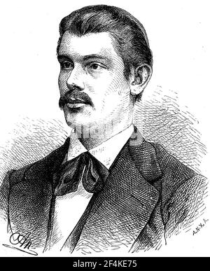 Carl Hermann Credner, October 1, 1841 - July 21, 1913, was a German geoscientist in the Kingdom of Saxony  /  Carl Hermann Credner, 1. Oktober 1841 - 21. Juli 1913, war ein deutscher Geowissenschaftler im Königreich Sachsen, Historisch, historical, digital improved reproduction of an original from the 19th century / digitale Reproduktion einer Originalvorlage aus dem 19. Jahrhundert Stock Photo