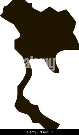 Thailand Geographic Map Icon Vector Stock Vector