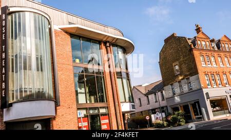 London UK, March 22 2021, The Rose Theatre In Kingston Closed During Covid-19 Coronavirus Pandemic Lockdown Stock Photo