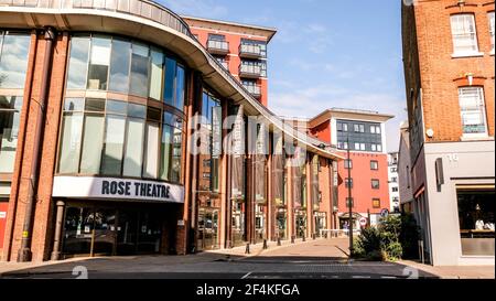 London UK, March 22 2021, The Rose Theatre In Kingston Closed During Covid-19 Coronavirus Pandemic Lockdown Stock Photo