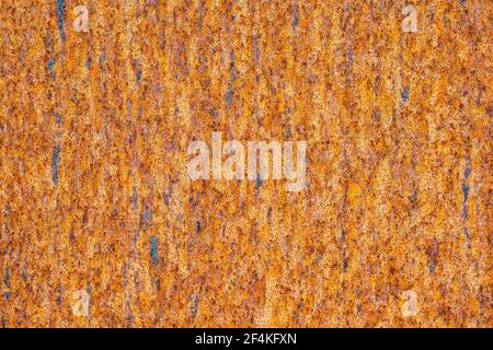 Rusty red orange metal texture background for interior exterior decoration and industrial construction concept design Stock Photo