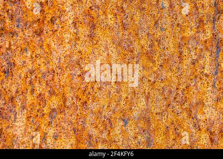 Rusty red orange metal texture background for interior exterior decoration and industrial construction concept design Stock Photo