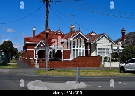 Melbourne, VIC, Australia - November 04, 2017: Exclusive residential area in Middle Park district Stock Photo