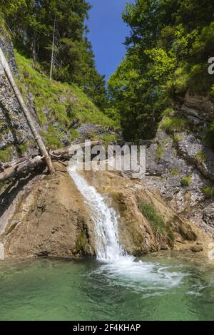 geography / travel, Germany, Bavaria, Bayrischzell, waterfall des Legerwaldgraben, Bayrischzell, Upper, Additional-Rights-Clearance-Info-Not-Available Stock Photo
