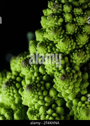 Romanesco broccoli cabbage (or Roman Cauliflower) Stock Photo