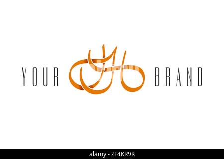 Golden initial luxury Y H letter monogram. Handwriting heraldic ornament vintage premium logo. Decorative elegant hand drawn calligraphic YH signature Stock Vector