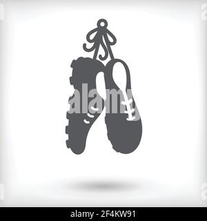 Trainers shoes isolated on white background with vignette effect. Vector illustration Stock Vector