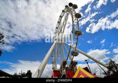 Melbourne, VIC, Australia - November 03, 2017: The Melbourne Star, ferris wheel, new landmark and tourist attraction in Docklands district Stock Photo