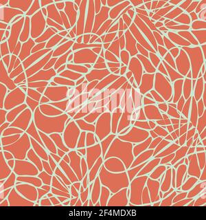 Seamless vector pattern with pink pieces. Wallpaper design with mosaic texture. Abstract fashion textile. Stock Vector