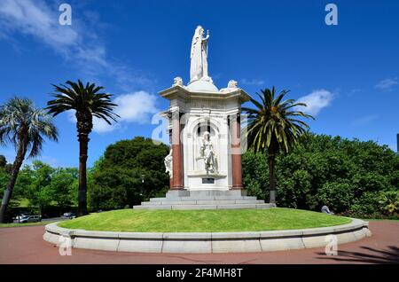 Melbourne, VIC, Australia - November 04, 2017: Queen Victoria memorial in King's Domain park Stock Photo