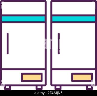 Ultra-cold storage temperature RGB color icon Stock Vector