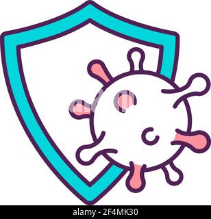 Expanded immunization RGB color icon Stock Vector