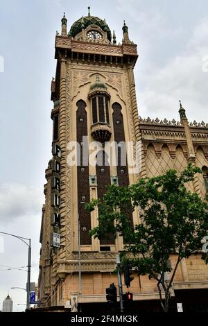 Melbourne, VIC, Australia - November 05, 2017: The Forum - entertainment complex with cinema and theater on Flinders street Stock Photo