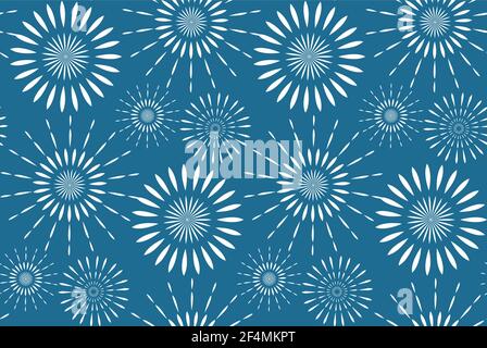 Happy Israel Independence Day seamless pattern with fireworks. Jewish Holidays endless background, texture. Vector Stock Vector