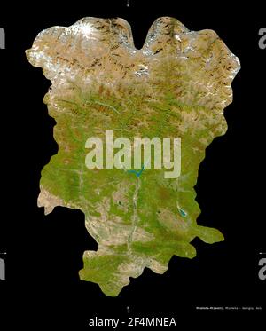 Mtskheta-Mtianeti, region of Georgia. High resolution satellite map ...