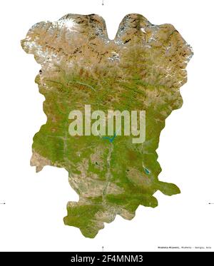 Mtskheta-Mtianeti, region of Georgia. High resolution satellite map ...