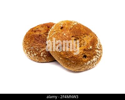 Multigrain rolls isolated on white background Stock Photo