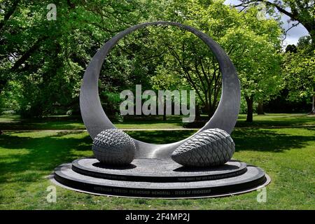 Melbourne, VIC, Australia - November 04, 2017: Australian Turkish Friendship memorial in Kings Domain park Stock Photo